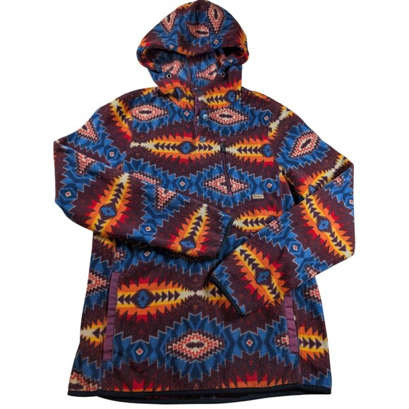 DRAVUS 1/4 Snap Fleece Aztec/Western Pullover Hoodie Men’s Size Small - Picture 1 of 8